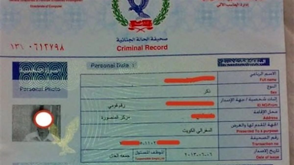 استخراج فيش جنائي 2026