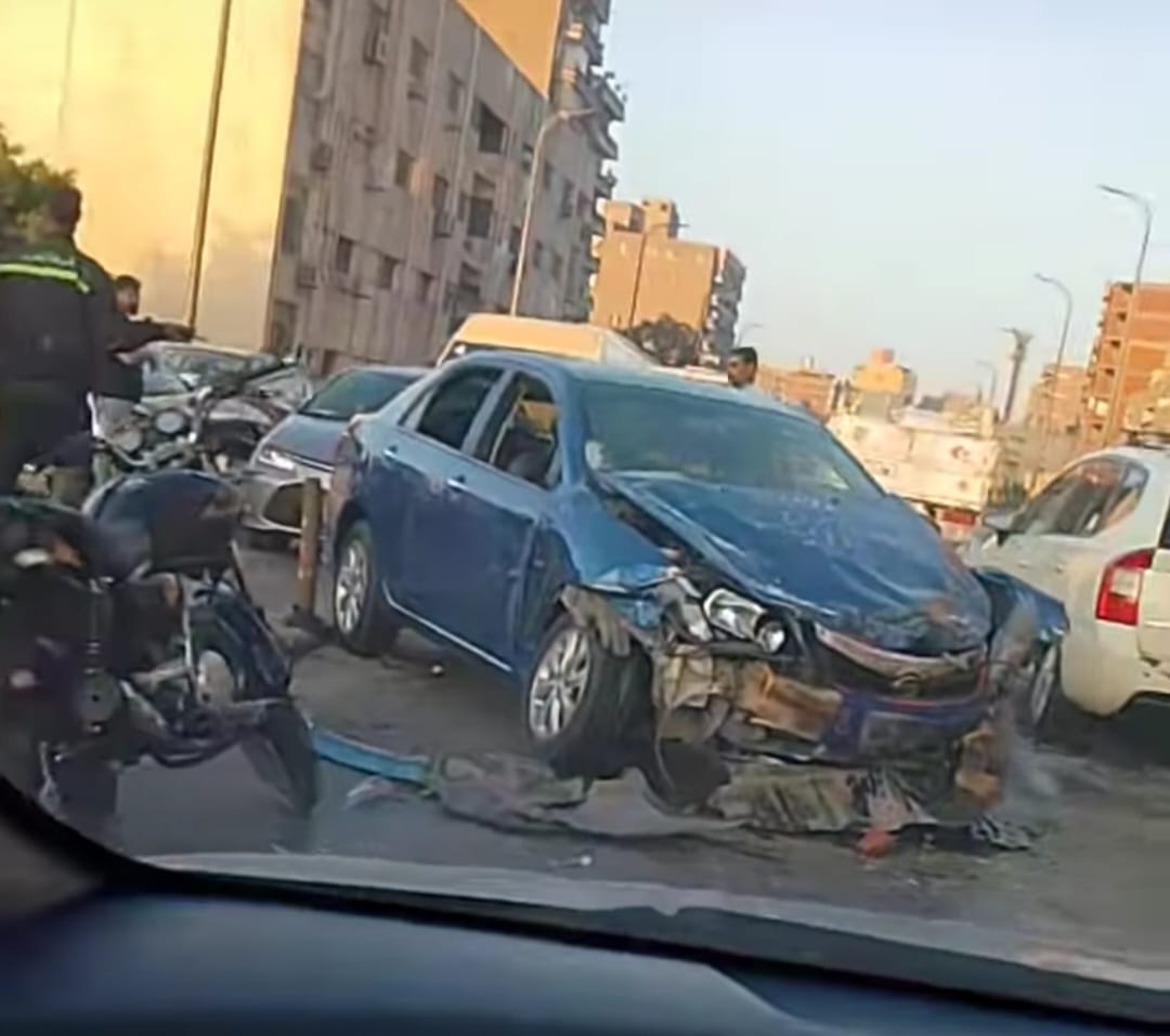 حادث مروع أعلى كوبري جسر السويس
