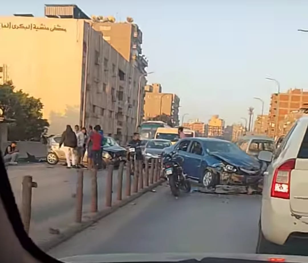 حادث مروع أعلى كوبري جسر السويس