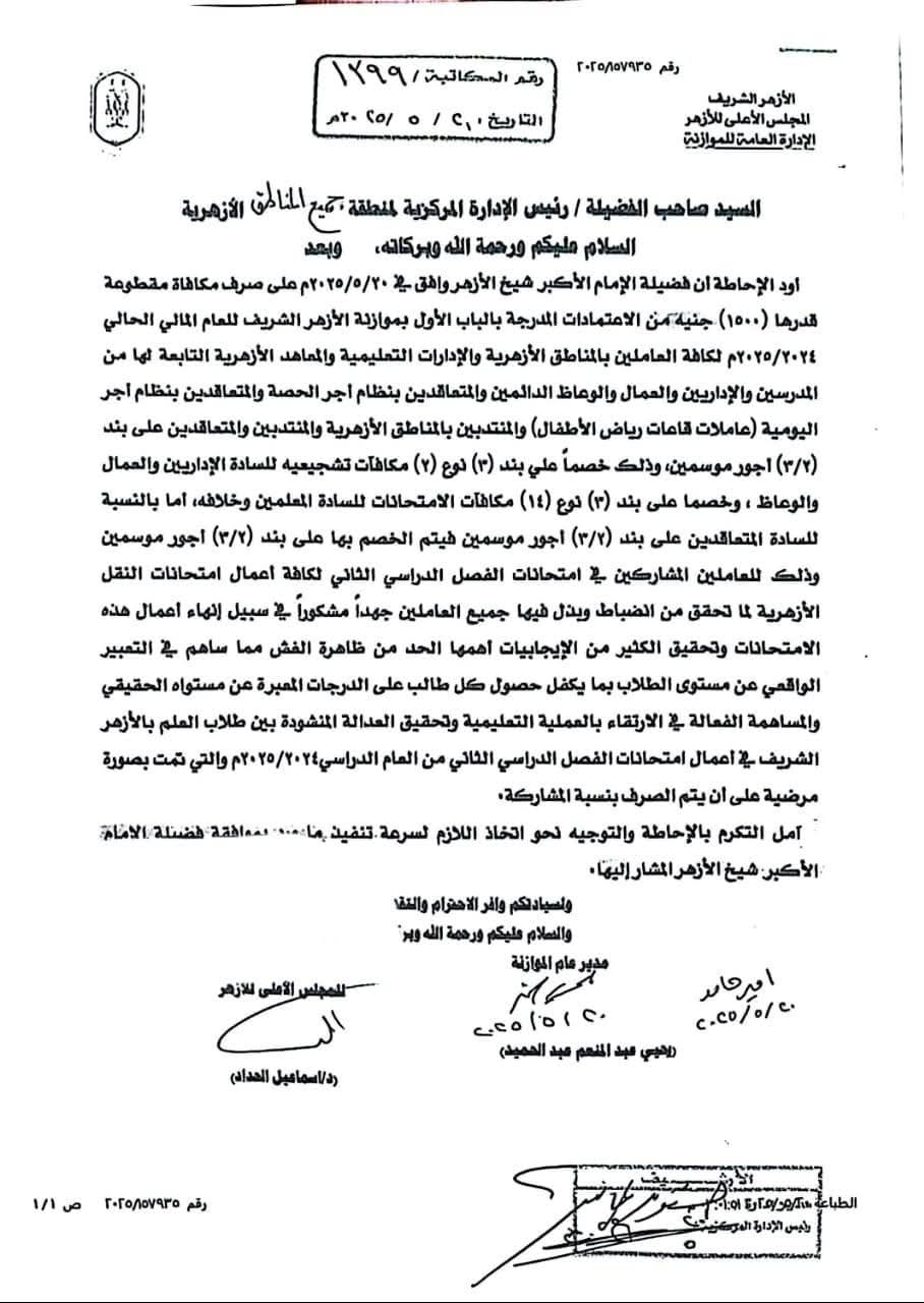 قرار شيخ الأزهر