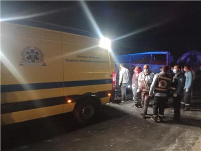 حادث انقلاب ميكروباص بأسوان