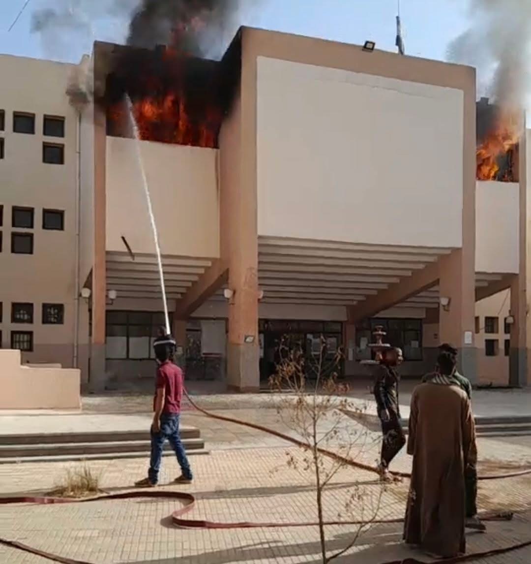 حريق مدرسة بالشيخ زايد