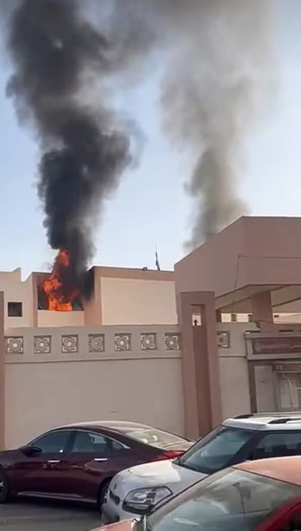 حريق مدرسة بالشيخ زايد
