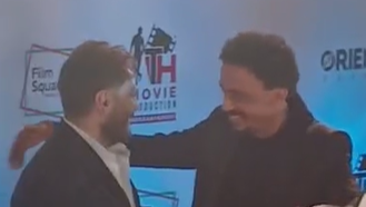 تامر حسني وكزبرة في العرض الخاص لفيلم ريستارت