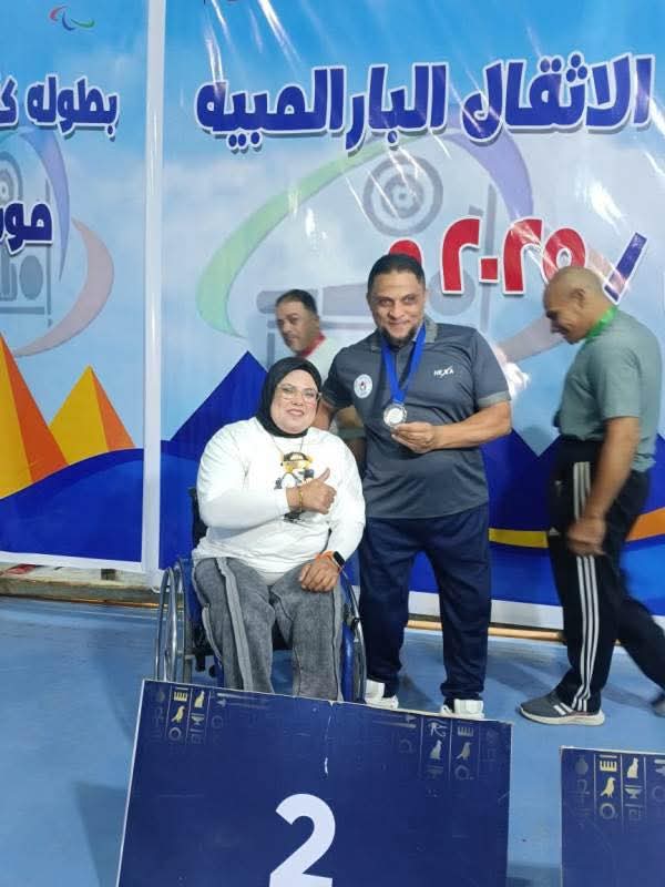  أبطال فريق رفع الأثقال بنادي الحرية البورسعيدي للمعاقين