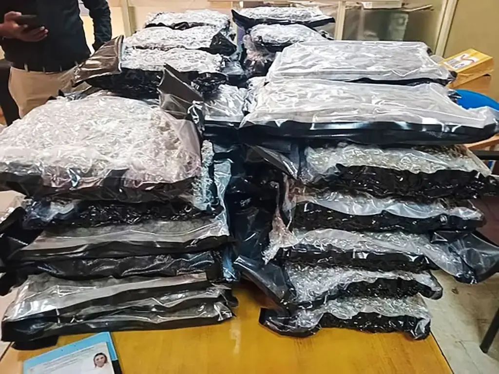 مضيفة طيران تهرب مخدر مصنوع من عظام البشر