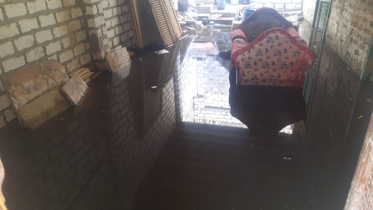 صورة من غرق المنزل في المنيا