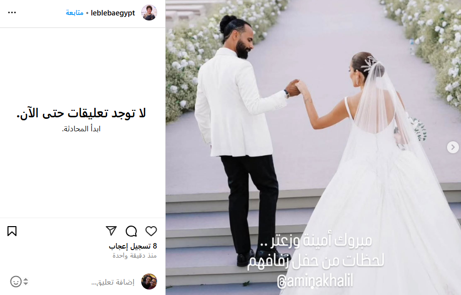 لبلبة تهنئ الفنانة أمينة خليل بحفل زفافها