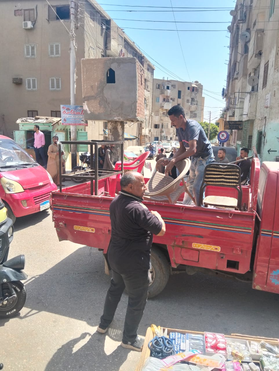 إزالة الإشغالات في أبو تيج بأسيوط