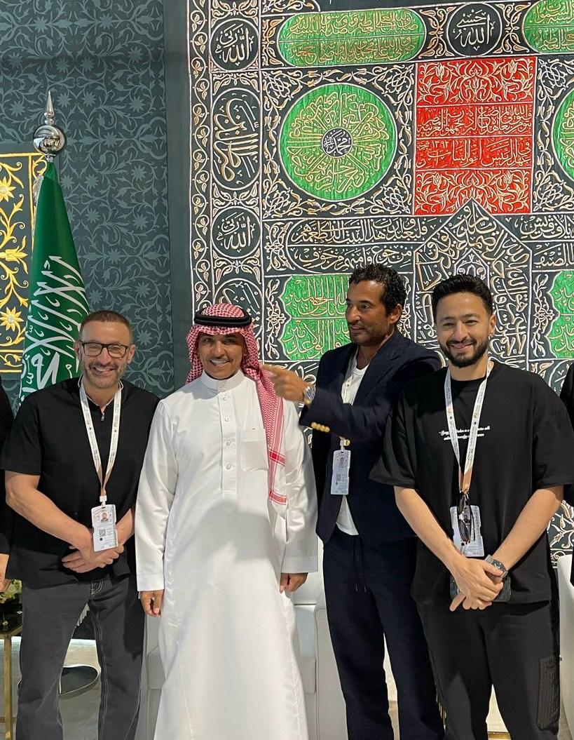 عمرو سعد ووزير الاعلام السعودي 