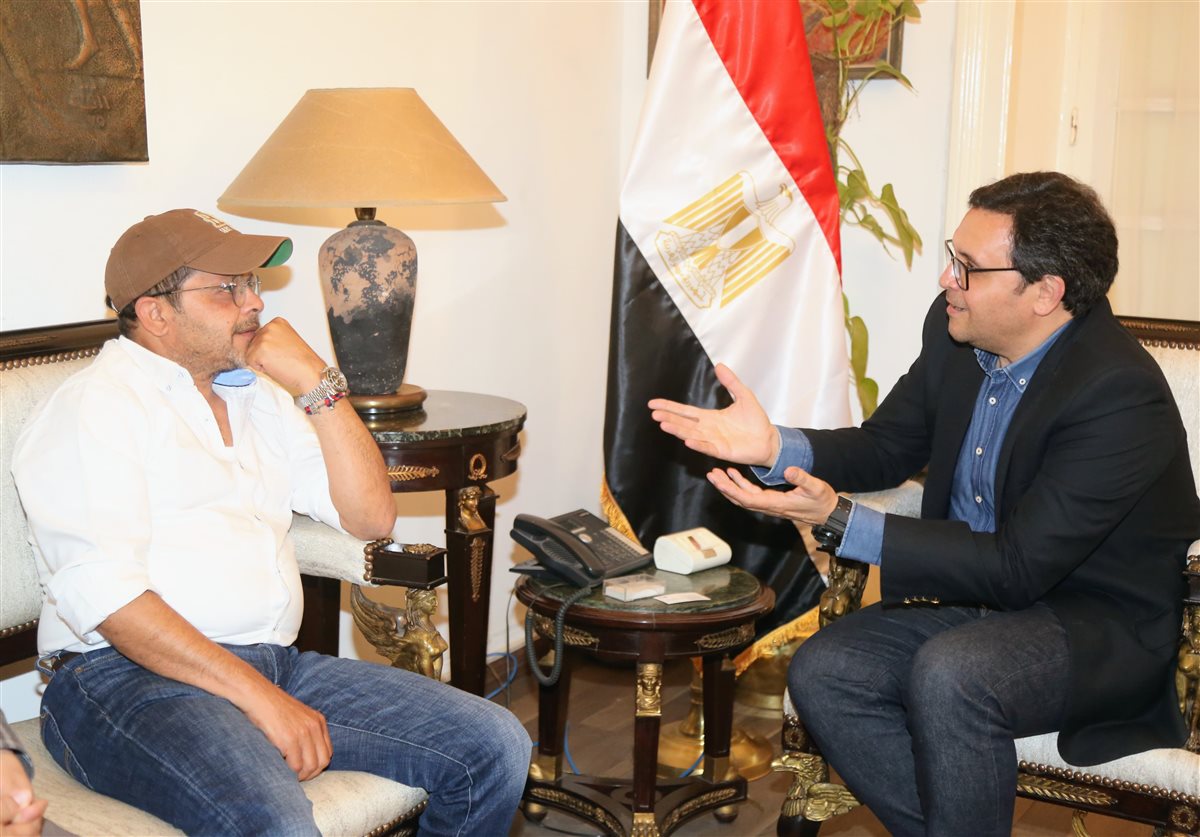 لقاء محمد هنيدي مع وزير الثقافة