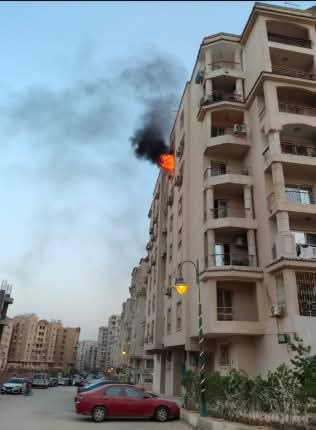 حريق يلتهم شقة سكنية بكمبوند البارون في المقطم