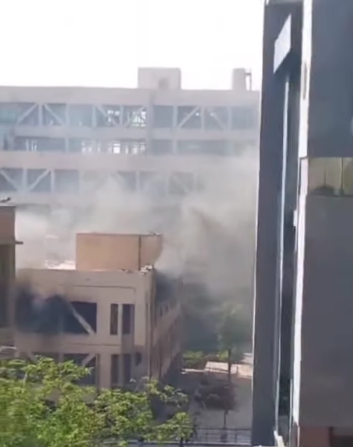 <strong>حريق في معمل بكلية العلوم جامعة عين شمس</strong>