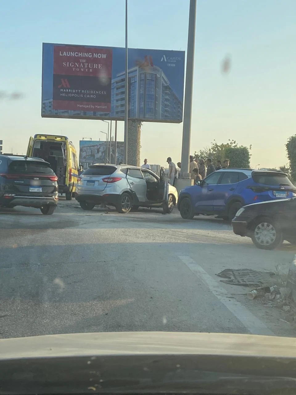 آثار الحادث