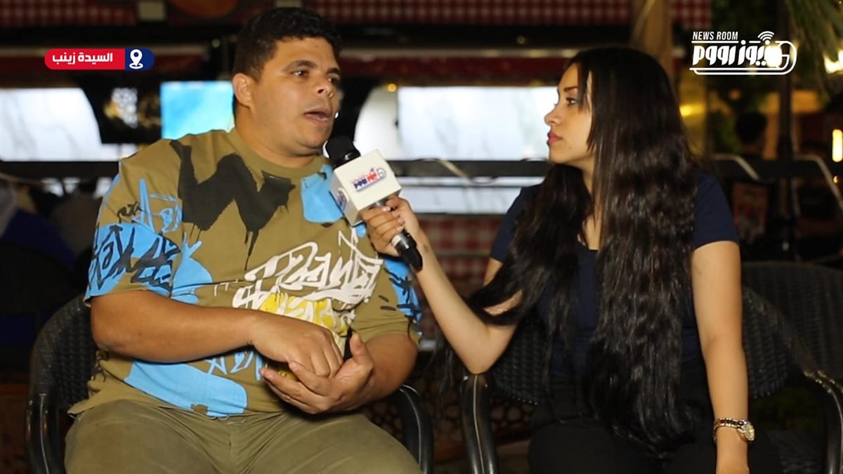 <strong>عمرو بيلا مع «مارينا إبراهيم » مراسلة نيوز رووم</strong>