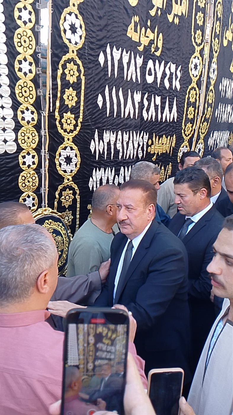 جانب من حضور اللواء إبراهيم أبو ليمون محافظ المنوفية، اليوم واجب العزاء