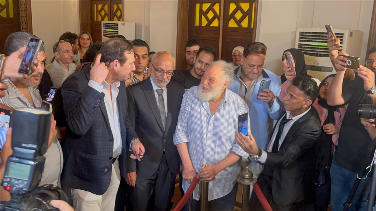 فعاليات المؤتمر الصحفي لمسرحية الملك لير على خشبة المسرح القومي بالعتبة