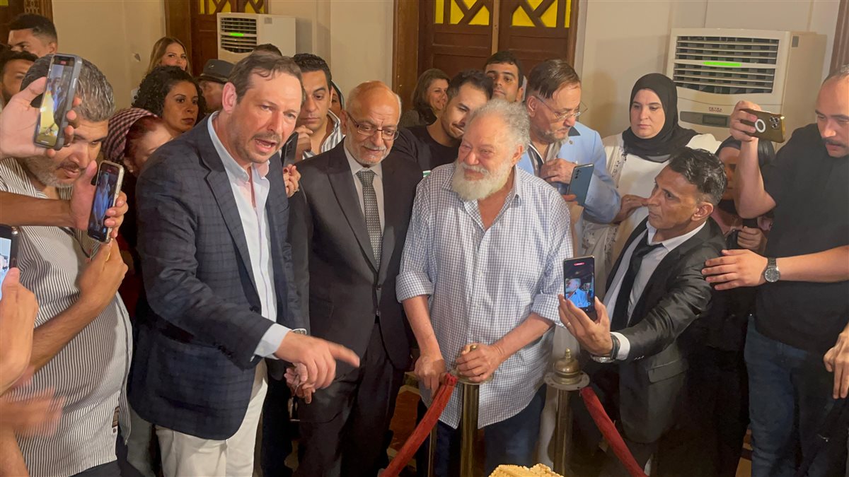 فعاليات المؤتمر الصحفي لمسرحية الملك لير على خشبة المسرح القومي بالعتبة