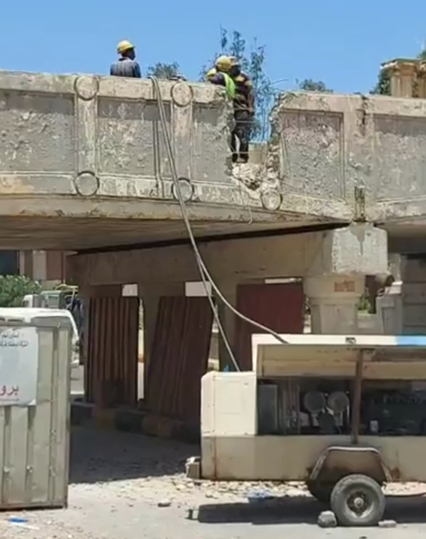 هدم جزئي لنفق المندرية بالإسكندرية