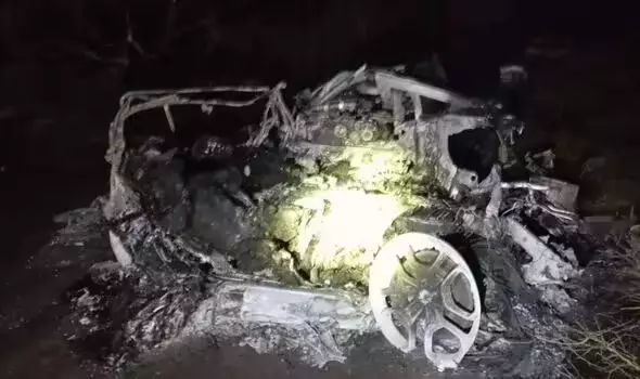 سيارة ديوجو جوتا بعد الحادث