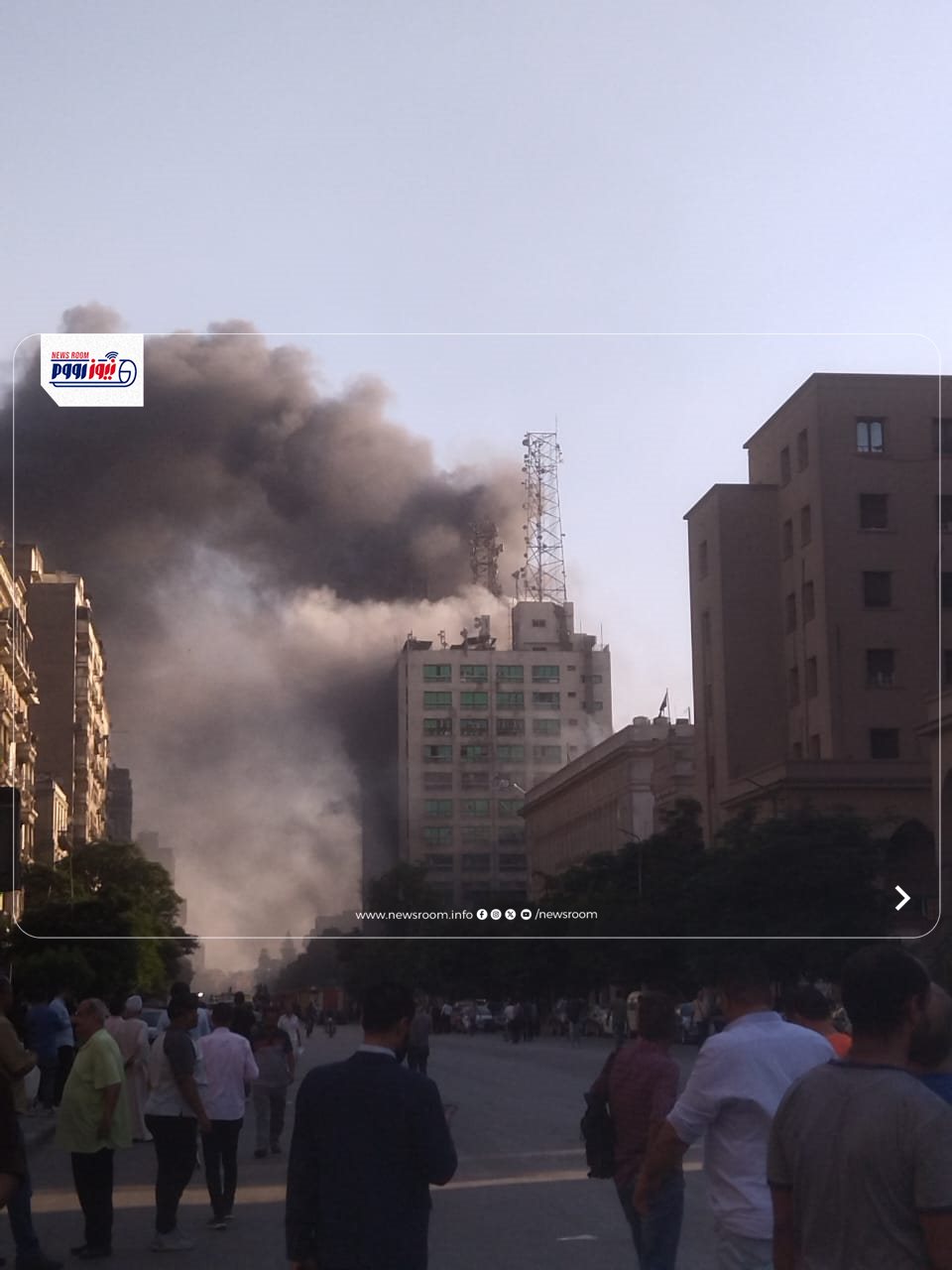 <strong>الصور الأولى لحريق سنترال الأزبكية </strong>