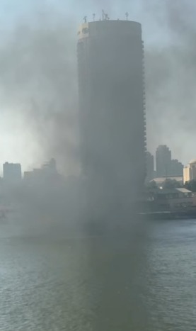 حريق محدود داخل فندق النايل تاورز