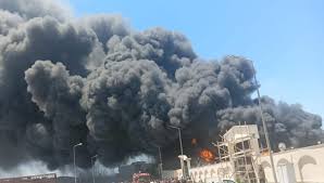 حريق مصنع الاسفنج بدمياط