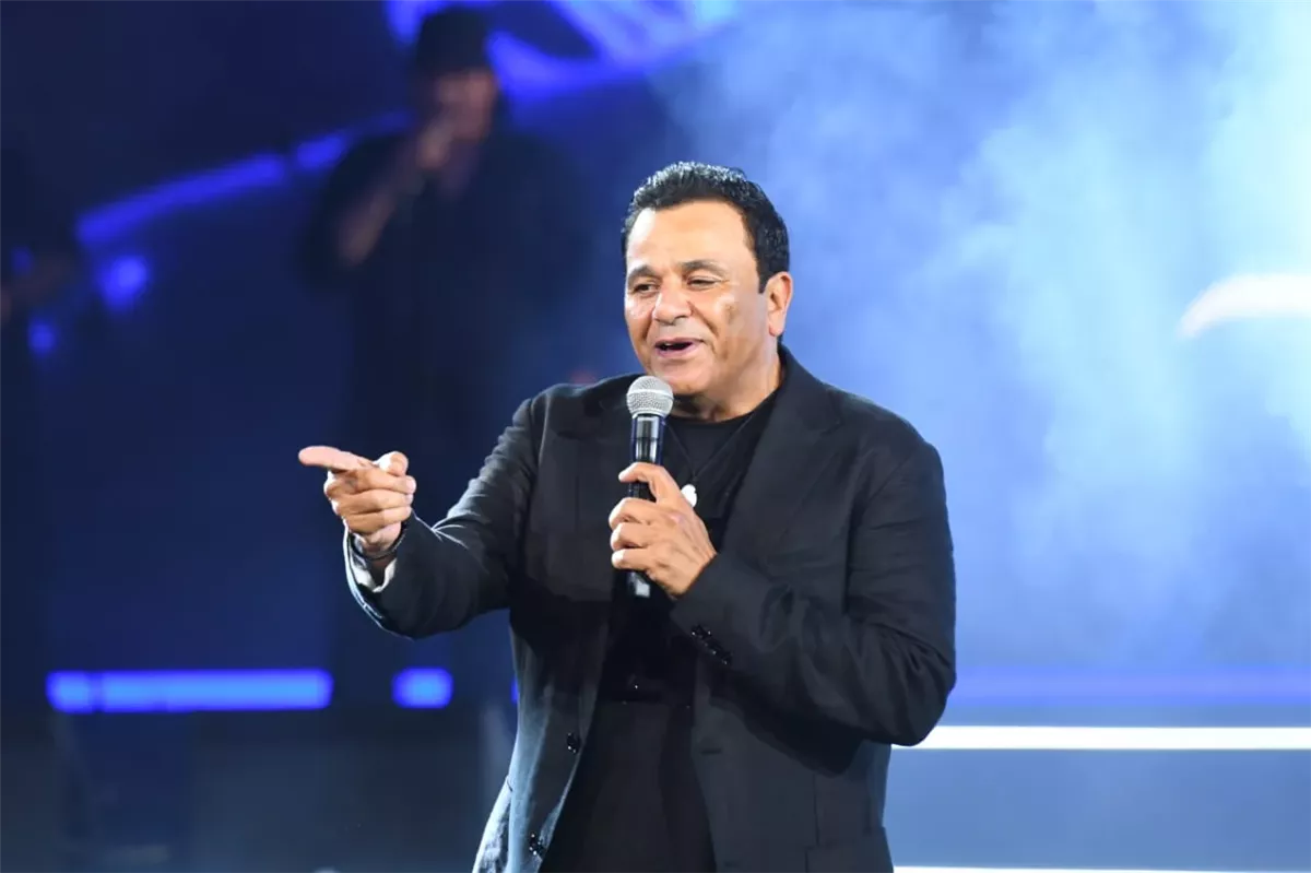 محمد فؤاد في حفل افتتاح المسرح الروماني