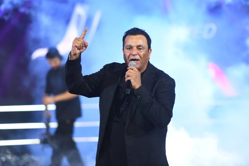 محمد فؤاد في حفل افتتاح المسرح الروماني