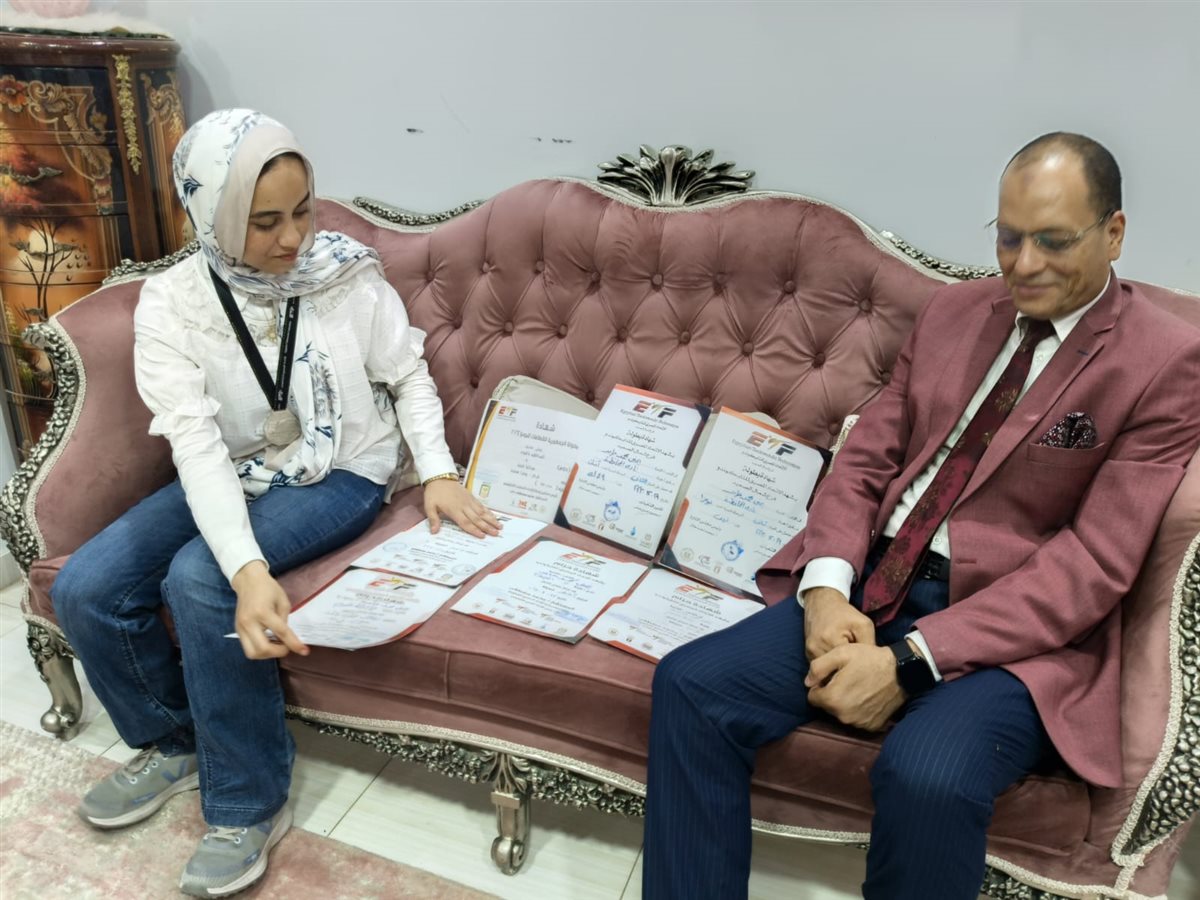 يمنى بنت الفيوم تتألق في التايكوندو وتحصد المركز الثاني جمهوريًا في