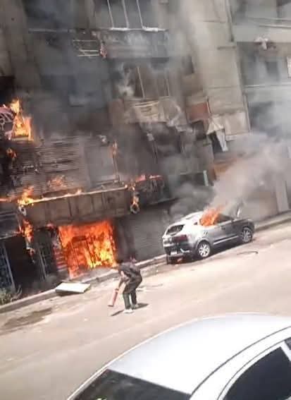 تصاعد النيران