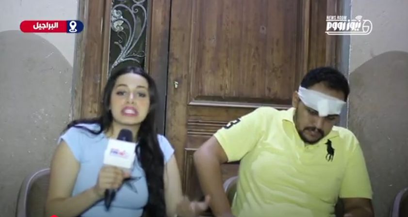 المجني عليه من سائق مكروباص البراجيل مع مراسلة نيوز رووم