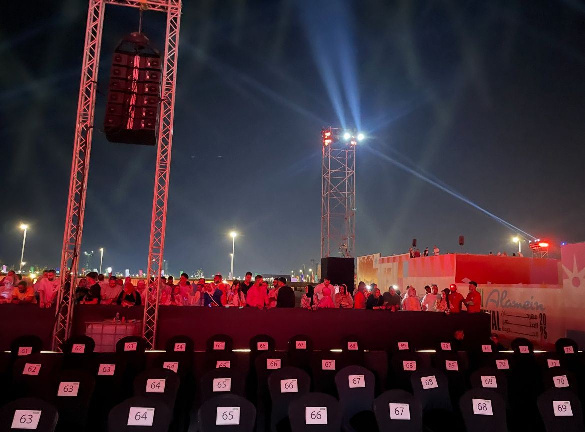 الأجواء الأخيرة لحفل أنغام بالعلمين