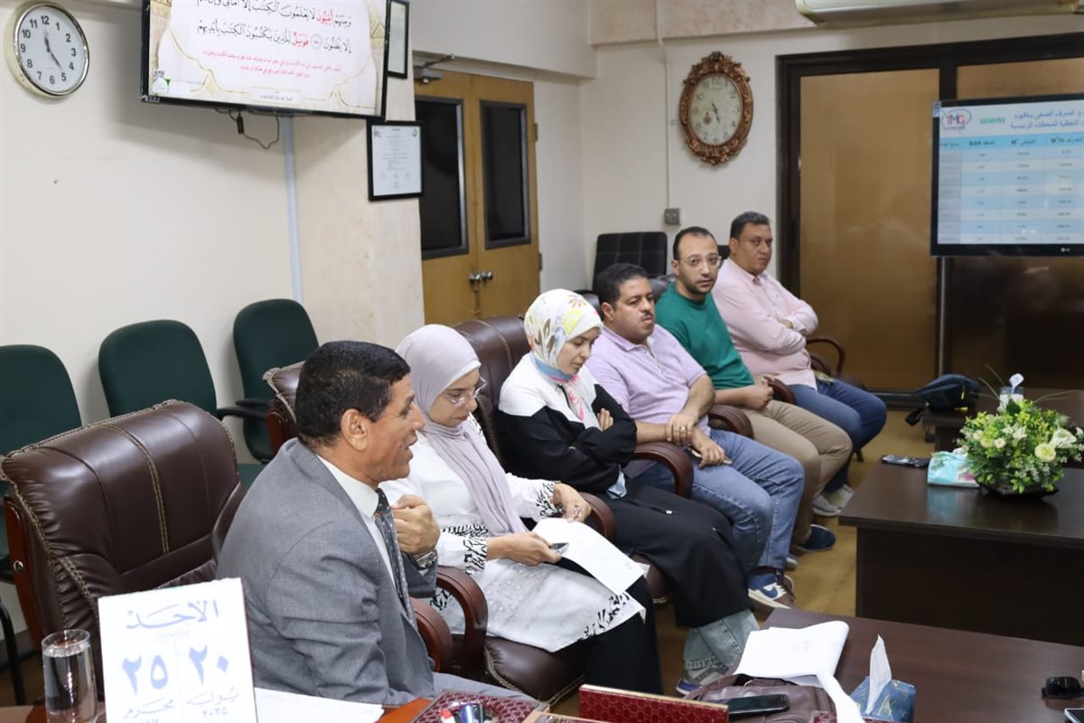 مياه الفيوم: اجتماع لمتابعة الموقف التنفيذي للمرحلة الثالثة بمحطة مياه العزب الجديدة ضمن مبادرة “حياة كريمة