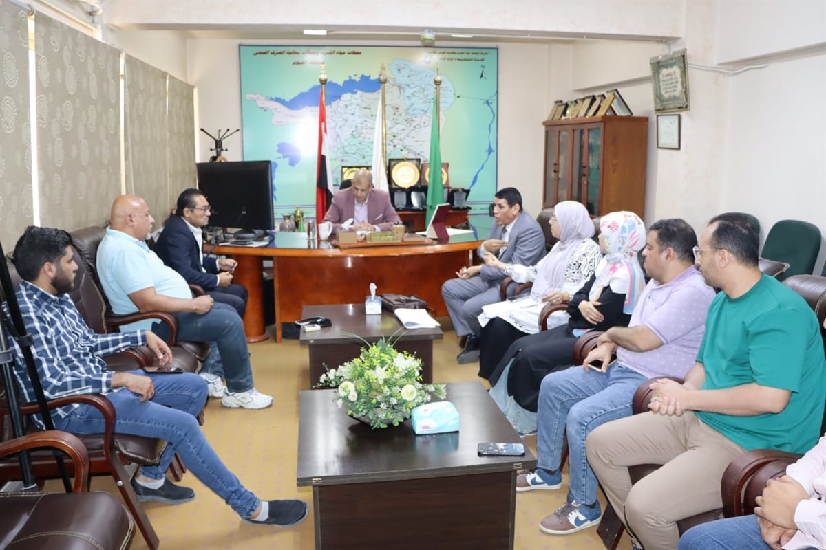 مياه الفيوم: اجتماع لمتابعة الموقف التنفيذي للمرحلة الثالثة بمحطة مياه العزب الجديدة ضمن مبادرة “حياة كريمة