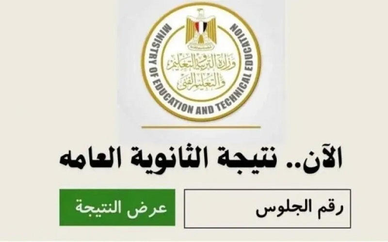 <strong>نتيجة الثانوية العامة 2025 عبر موقع الوزارة</strong>
