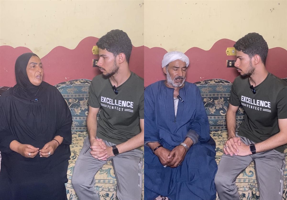 محرر «نيوز رووم» مع أسرة الضحية