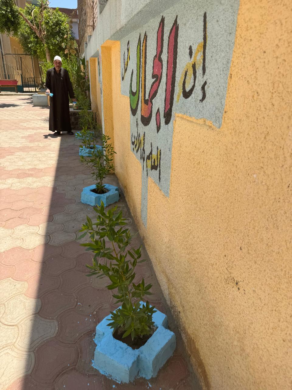 وكيل تعليم الفيوم يشيد بتفعيل مبادرة تشجير مدارس إطسا