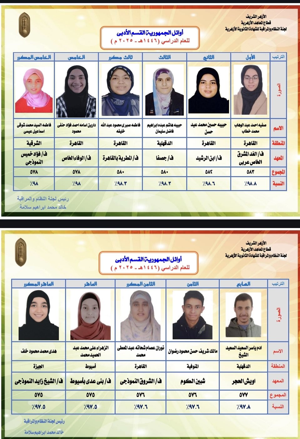 القسم الأدبي 
