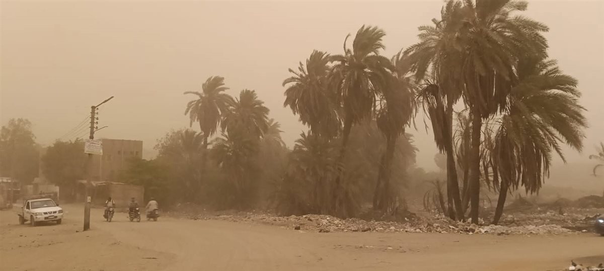 عاصفة ترابية  بأسوان