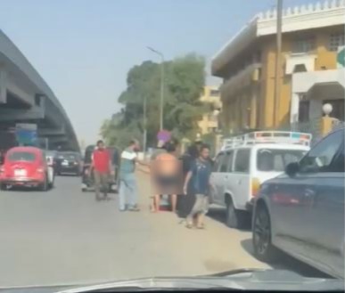 <strong>مشاجرة بالزجاجات أمام مسجد بمدينة نصر</strong>