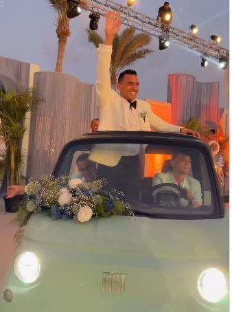 أحمد الجندي في حفل زفافه