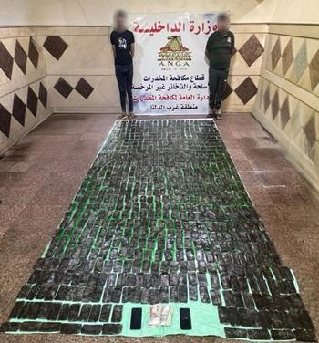 كميات كبيرة من المخدرات المضبوطة 