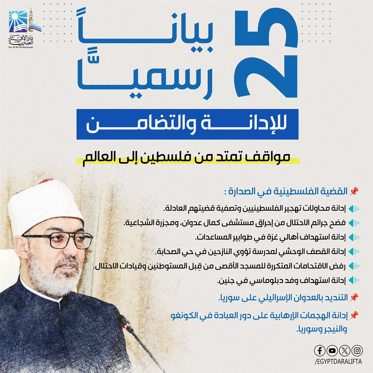 موقف الإفتاء من القضية الفلسطينية