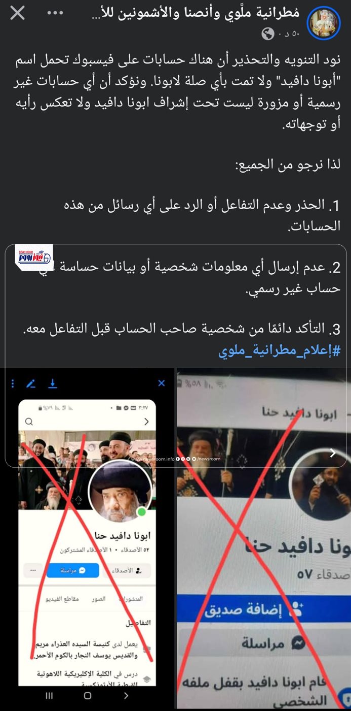 الحسابات المزيفة بالمنيا