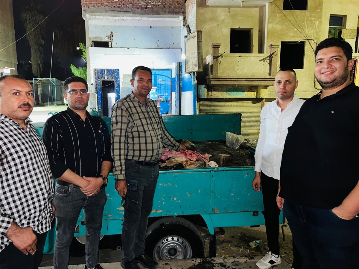 تموين الفيوم يضبط 445 كجم لحوم راس غير صالحه للاستهلاك الادمي ومصابه بأمراض