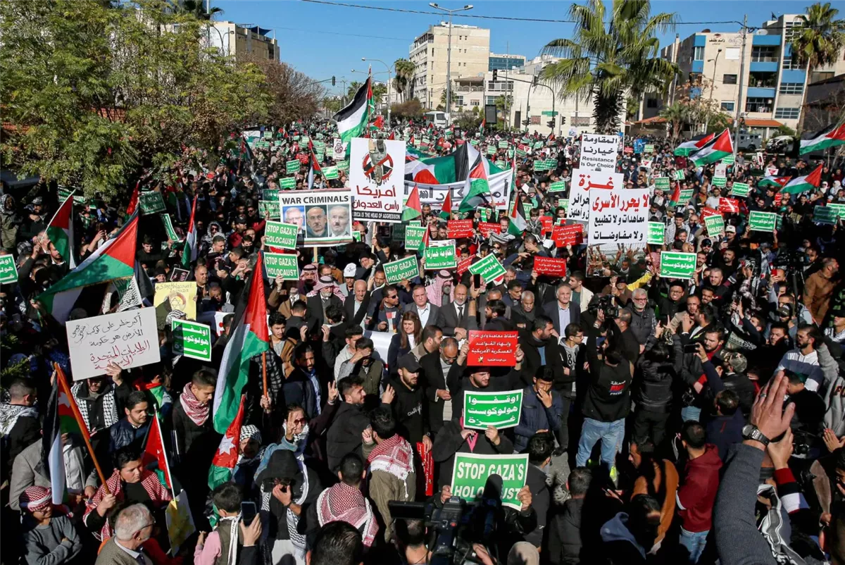 مظاهرات الأردن دعما لفلسطين