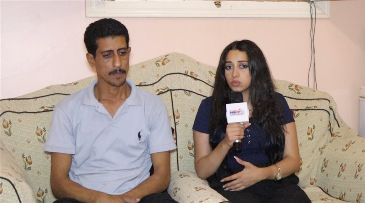نجل الضحية مع مراسلة نيوز رووم 