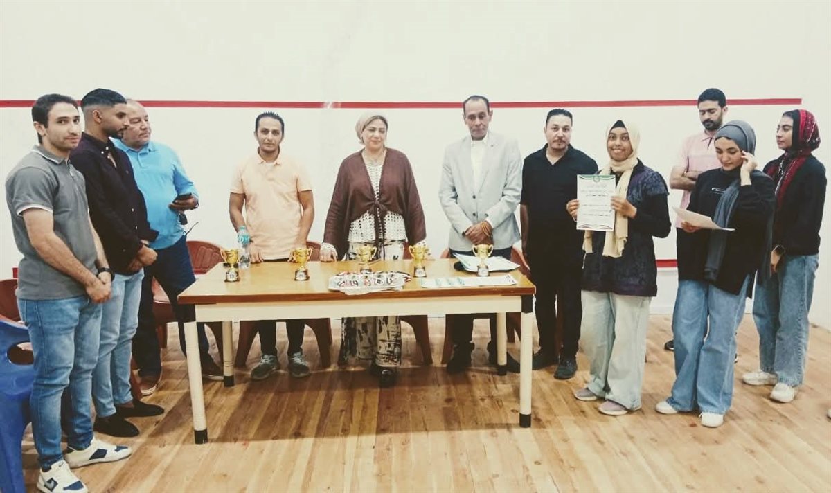 فوز 5 أبطال فى ختام بطولة الاسكواش الودية بنادى محافظة الفيوم