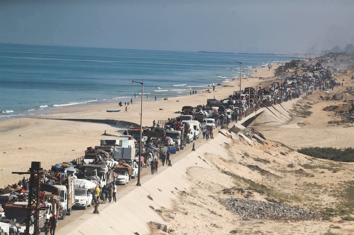 نزوح سكان غزة نحو الجنوب